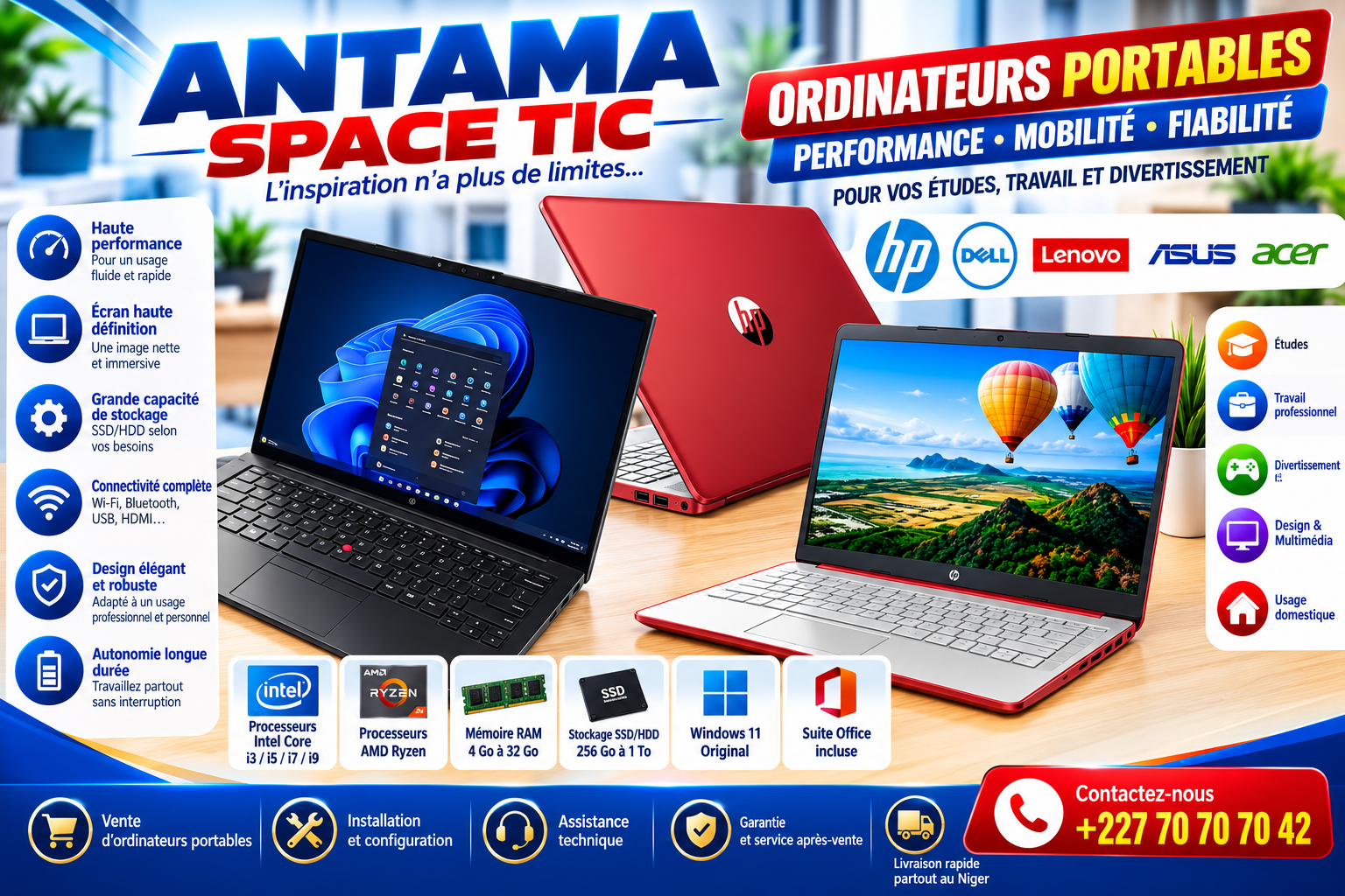 Gamme d’ordinateurs portables